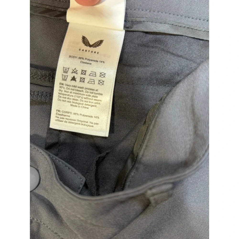 Castore Mens Charcoal Gray Stretch Performance Cargo Shorts Size 36 F1 Indy Golf